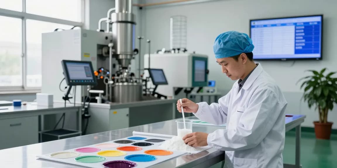 Jiefa Lignosulfonate in use during dye production process in modern industrial facility