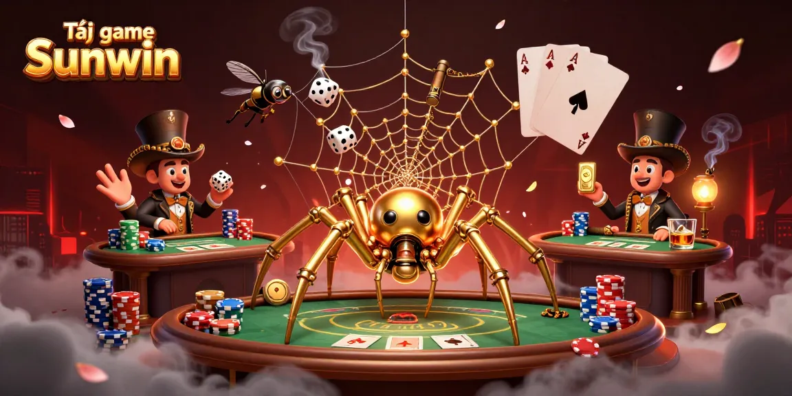 Play Tải game Sunwin with a steampunk-inspired casino adventure illustration filled with vibrant elements.