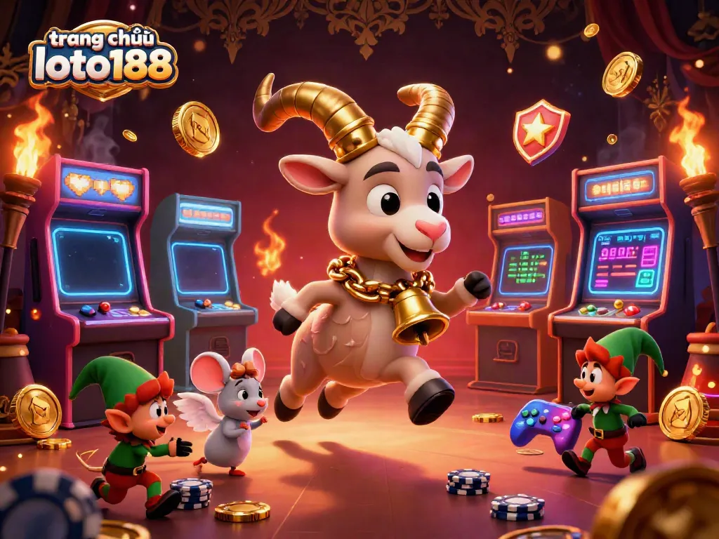 Experience the vibrant action at trang chủ loto188 with lively 3D casino characters and game elements in a festive yet thrilling atmosphere.
