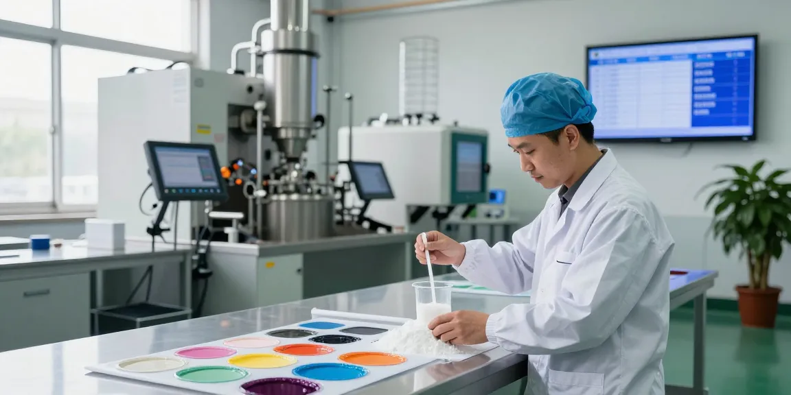 Jiefa Lignosulfonate in use during dye production process in modern industrial facility